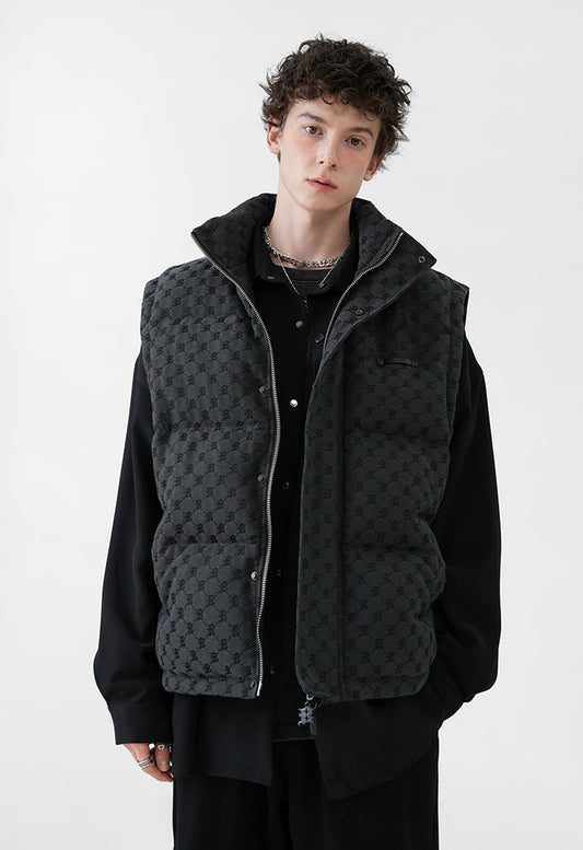 JEEZ WEAR MONOGRAM PUFFER VEST